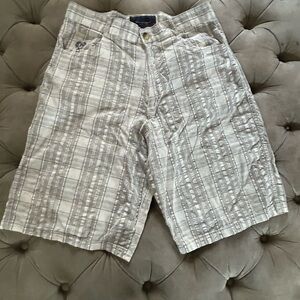 Phat Farm Men's Light Gray Plaid Shorts
